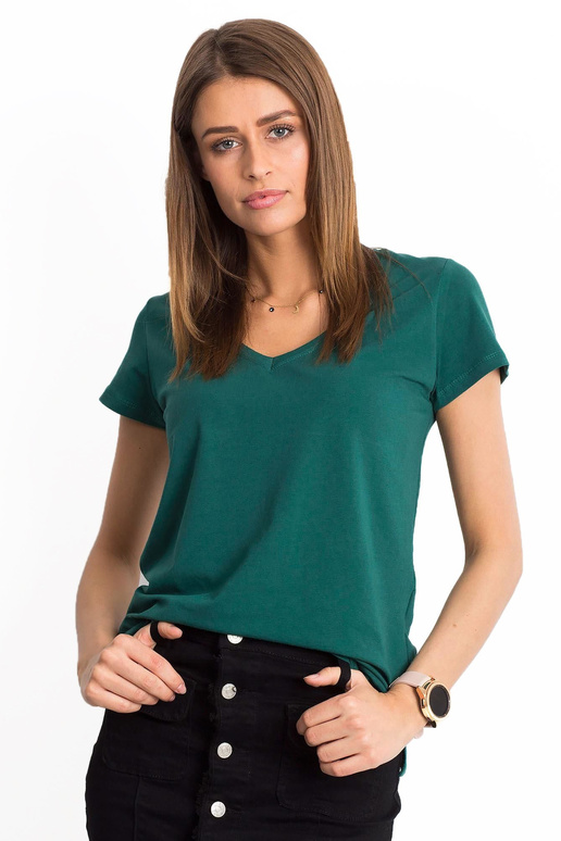 Tumši zaļa T-krekls