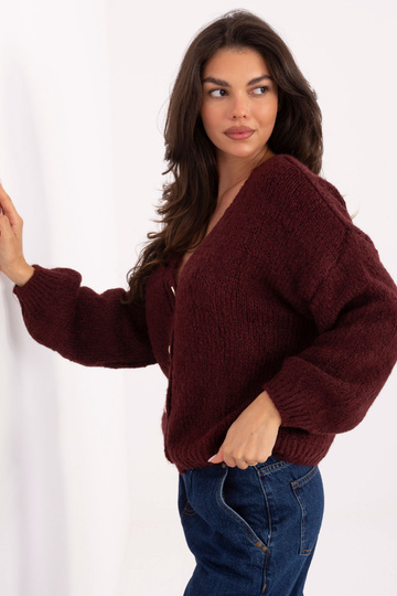 Burgundas sarkans džemperis