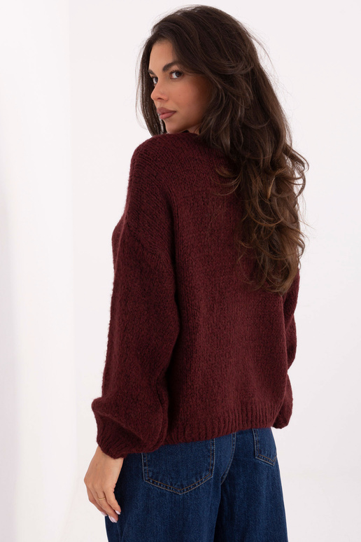 Burgundas sarkans džemperis