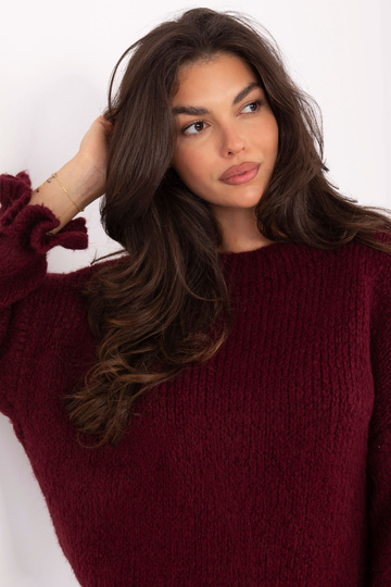 Burgundas sarkans džemperis 2