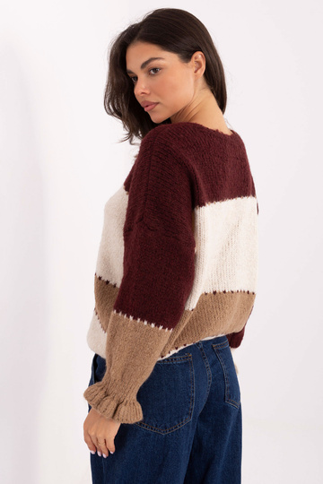 Burgundas sarkans džemperis 2