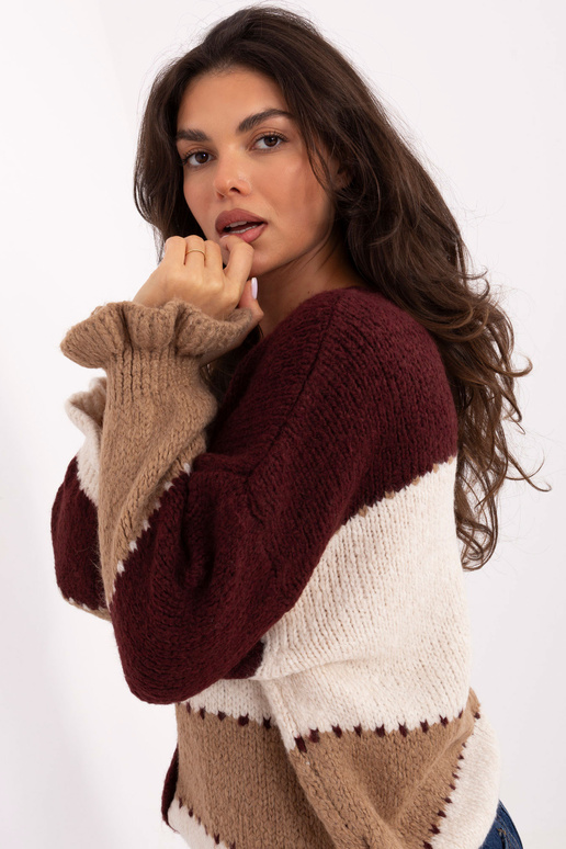 Burgundas sarkans džemperis