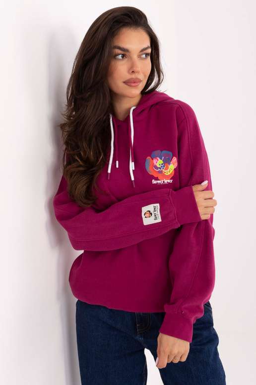 Fuksijas krāsas džemperis