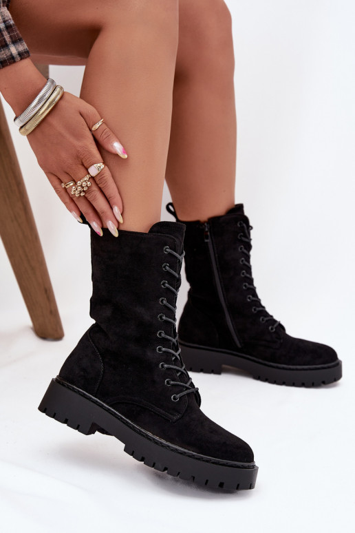 Sievišķi siltināti darba potītes zābaki, melnā krāsā, Tai turirvielle