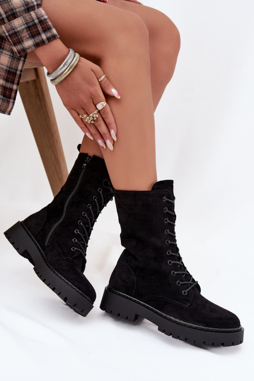 Sievišķi siltināti darba potītes zābaki, melnā krāsā, Tai turirvielle