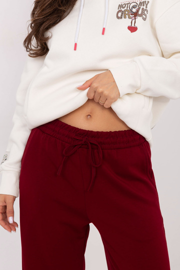 Bordo krāsas sporta bikses 2