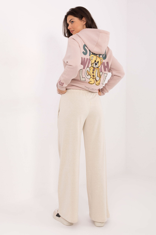 Gaiši smilškrāsas sporta bikses