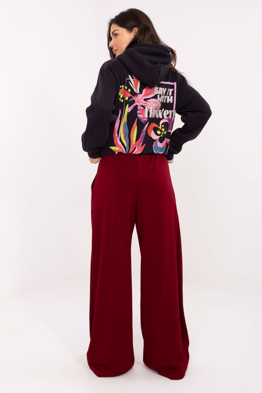 Bordo krāsas sporta bikses