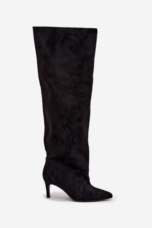 sieviešu garie zābaki ar papēdi  Melns Mavilla