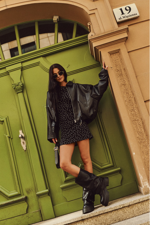 siltināti  sieviešu garie zābaki ar platformu  Melns Clarinda