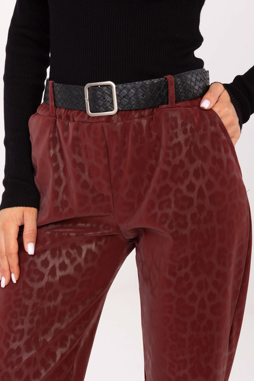 Burgundijas krāsas bikses