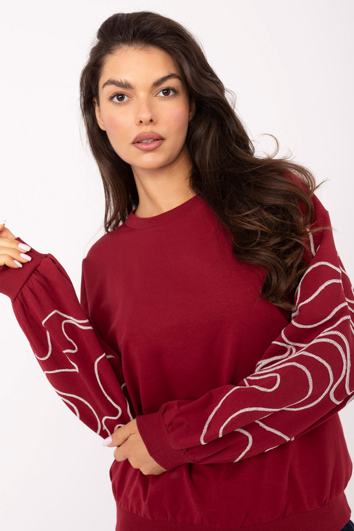 Burgundijas sarkana blūze