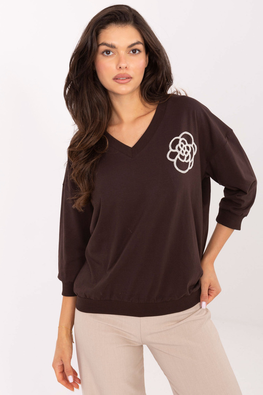 Tumši brūna blūze