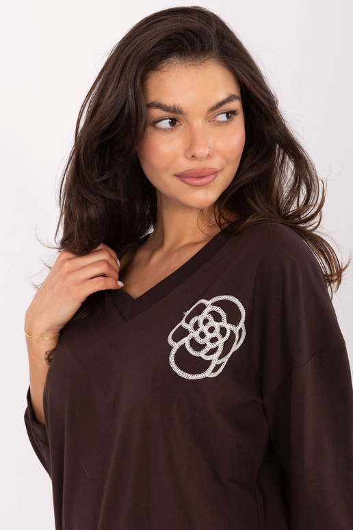 Tumši brūna blūze