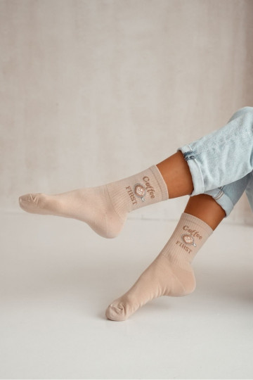 Zeķes  Coffee FIRST smilšu krāsas