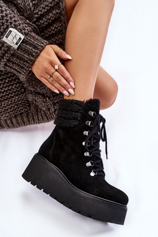  Zamšādas kurpes  Melns Lemar Meniko