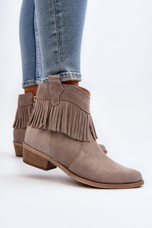 Zazoo 3430 Zamšādas kurpes  ar bārkstīm  Zazoo 3430 Zamšādas kurpes  ar bārkstīm