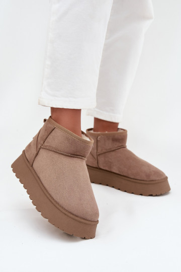 sniega apavi  ar platformu smilšu krāsas Celyra 2