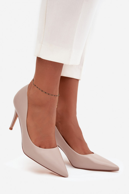 augstpapēžu kurpes  no eko ādas smilšu krāsas Sivana augstpapēžu kurpes  no eko ādas smilšu krāsas Sivana