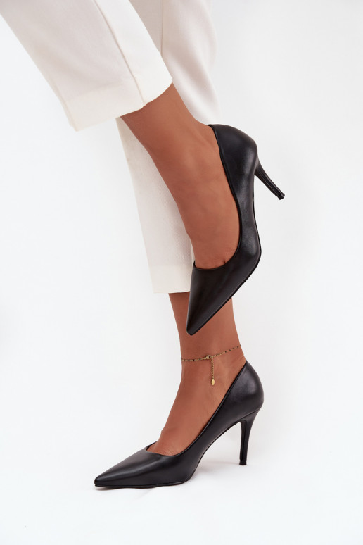 augstpapēžu kurpes  no eko ādas Melns Sivana augstpapēžu kurpes  no eko ādas Melns Sivana