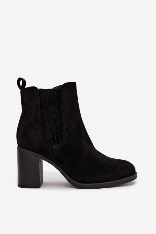 siltināti Sieviešu puszābaki Na Słupkowym Obcasie Melns Brevina