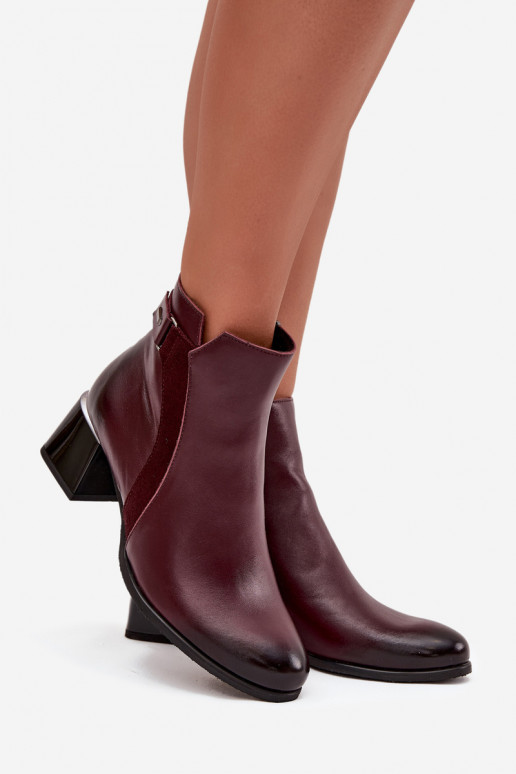 sieviešu zābaki  ar papēdi siltināti Zazoo 60563 bordo krāsas sieviešu zābaki  ar papēdi siltināti Zazoo 60563 bordo krāsas