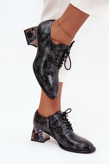 Stilīgi apavi  ar papēdi ar mirdzošiem spīdumiem Artiker 57C0072 Pelēkas krāsas