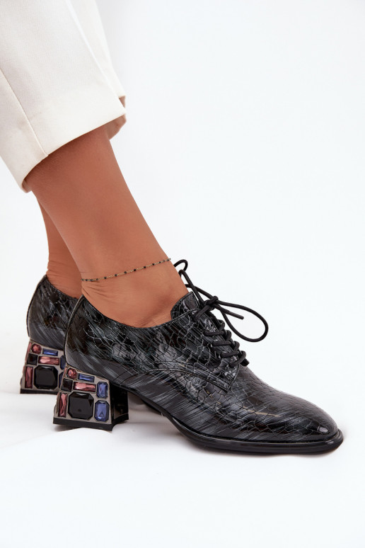 Stilīgi apavi  ar papēdi ar mirdzošiem spīdumiem Artiker 57C0072 Pelēkas krāsas Stilīgi apavi  ar papēdi ar mirdzošiem spīdumiem Artiker 57C0072 Pelēkas krāsas