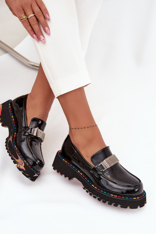 apavi sieviešu mokasīni Z Laquej Skóry Artiker 57C0070 Melns apavi sieviešu mokasīni Z Laquej Skóry Artiker 57C0070 Melns