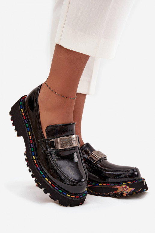 apavi sieviešu mokasīni Z Laquej Skóry Artiker 57C0070 Melns apavi sieviešu mokasīni Z Laquej Skóry Artiker 57C0070 Melns