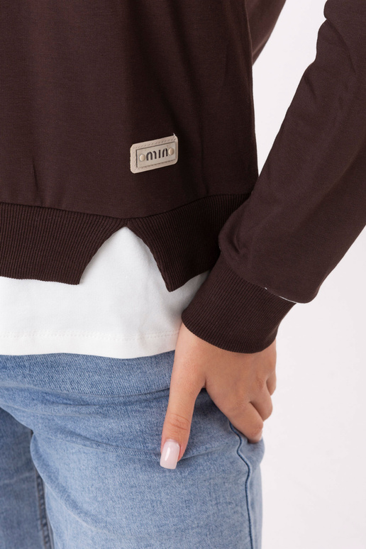 Tumši brūna blūze