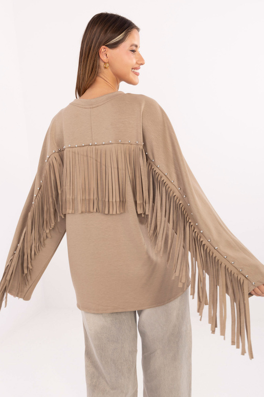 Tumši smilškrāsas blūze