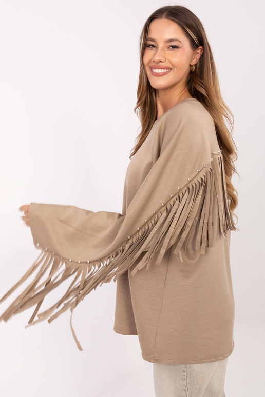 Tumši smilškrāsas blūze