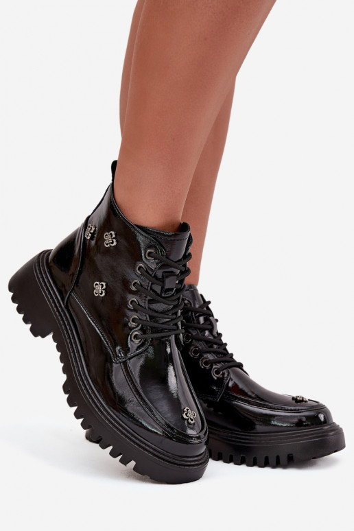   siltināti Sieviešu puszābaki  Laque Artiker 57C0345 Melns