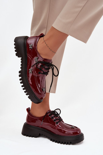 Laque   apavi  Z Przypinkami Artiker 57C0336 bordo krāsas 2