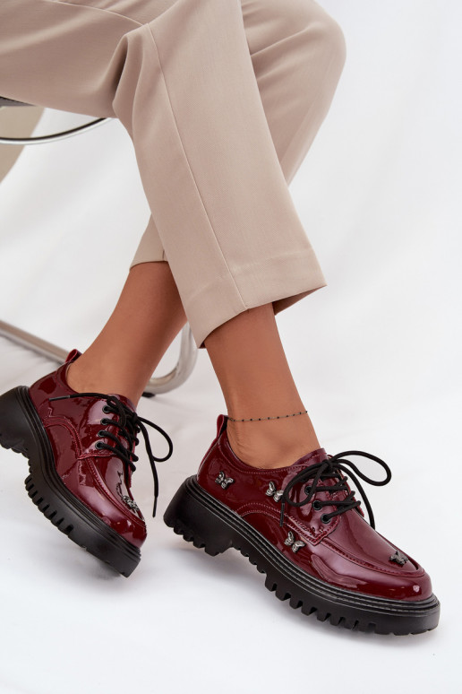 Laque   apavi  Z Przypinkami Artiker 57C0336 bordo krāsas