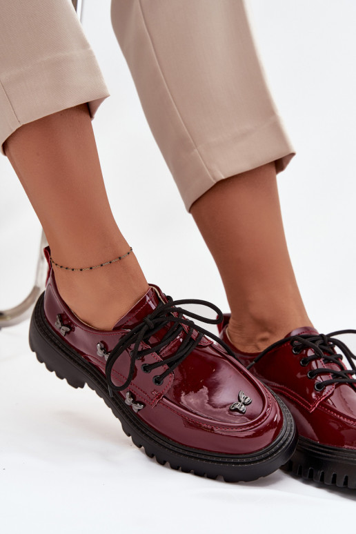 Laque   apavi  Z Przypinkami Artiker 57C0336 bordo krāsas