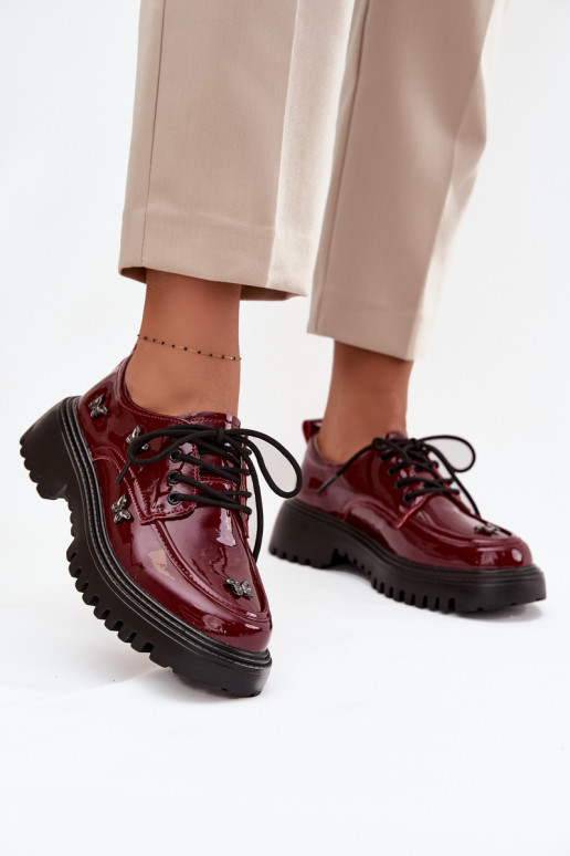 Laque   apavi  Z Przypinkami Artiker 57C0336 bordo krāsas