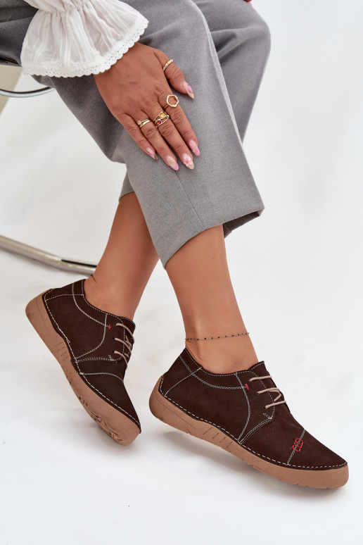   apavi  Z Przeszyciami Artiker 57C2114 brūnas krāsas