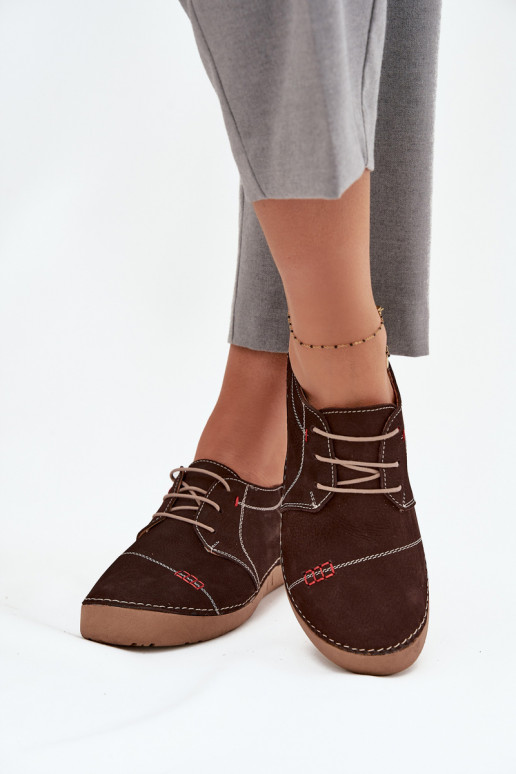   apavi  Z Przeszyciami Artiker 57C2114 brūnas krāsas