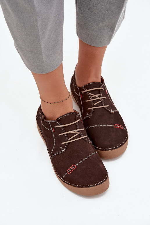   apavi  Z Przeszyciami Artiker 57C2114 brūnas krāsas