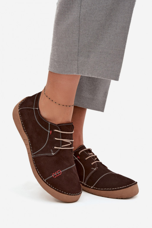   apavi  Z Przeszyciami Artiker 57C2114 brūnas krāsas