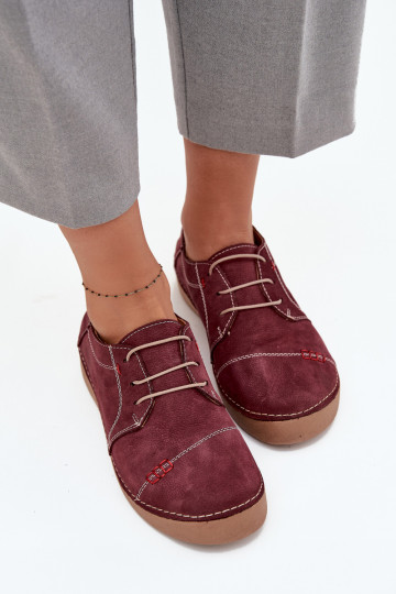   apavi  Z Przeszyciami Artiker 57C2111 bordo krāsas