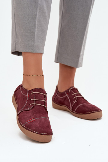   apavi  Z Przeszyciami Artiker 57C2111 bordo krāsas 2