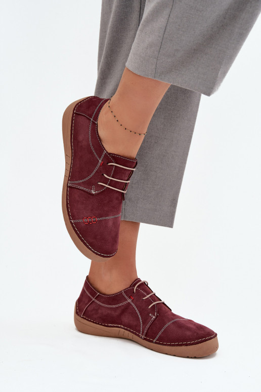 apavi  Z Przeszyciami Artiker 57C2111 bordo krāsas   apavi  Z Przeszyciami Artiker 57C2111 bordo krāsas