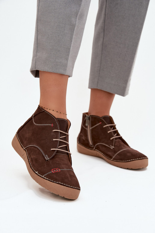   apavi  Z Przeszyciami  Artiker 57C2117 brūnas krāsas