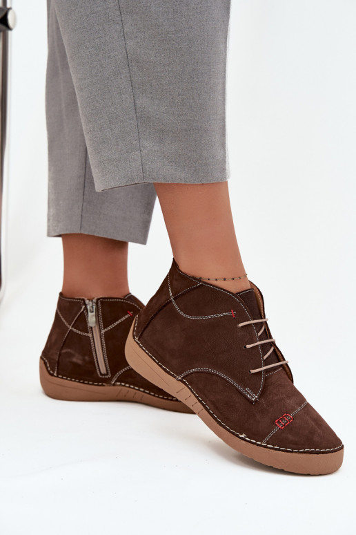   apavi  Z Przeszyciami  Artiker 57C2117 brūnas krāsas