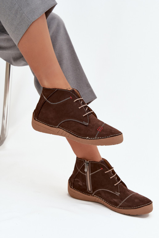   apavi  Z Przeszyciami  Artiker 57C2117 brūnas krāsas