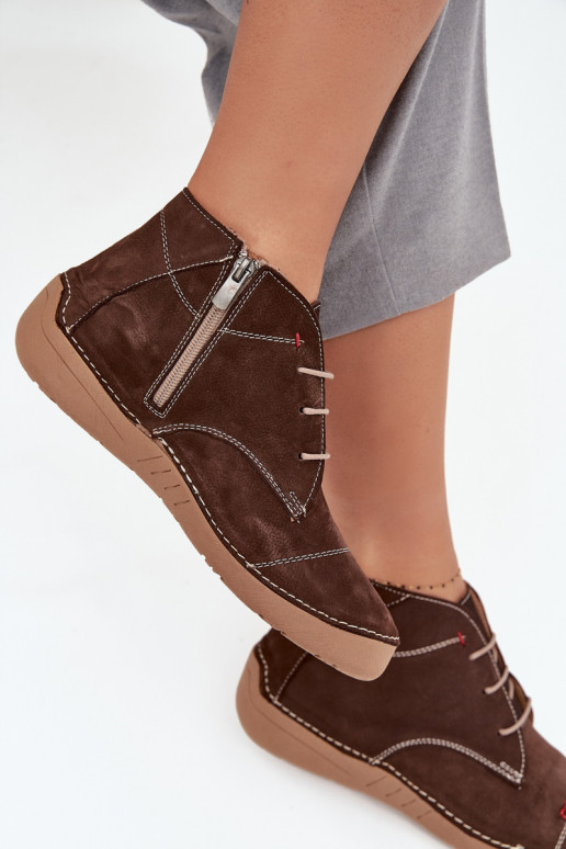   apavi  Z Przeszyciami  Artiker 57C2117 brūnas krāsas