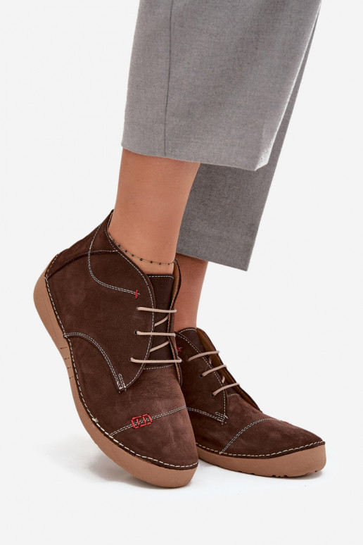   apavi  Z Przeszyciami  Artiker 57C2117 brūnas krāsas